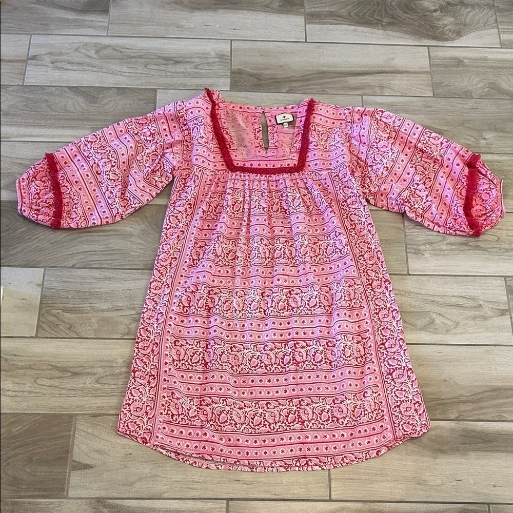 Tuckernuck Pink Patterned Swim Coverup